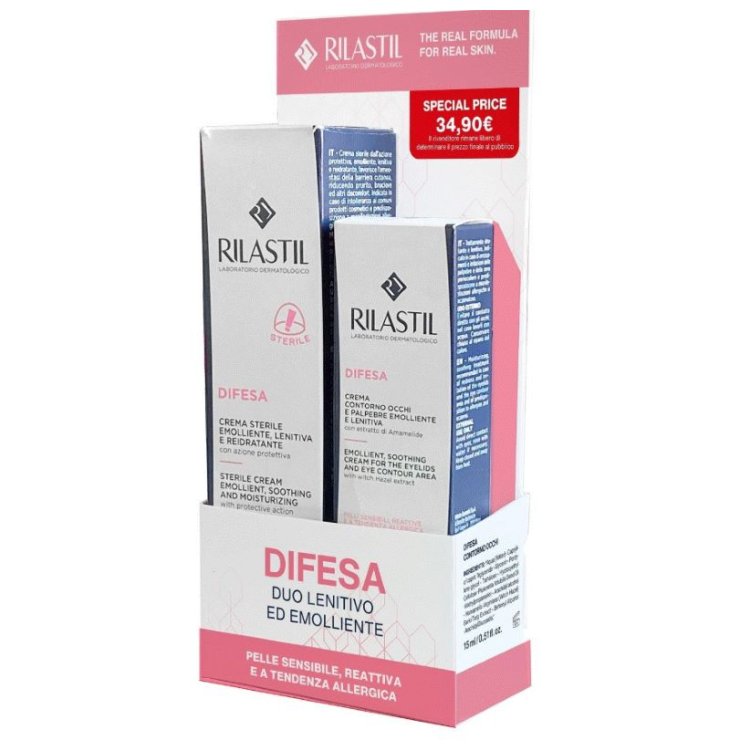 Rilastil Difesa Duo Lenitivo ed Emolliente - Crema sterile 50 ml + Crema contorno occhi 15 ml