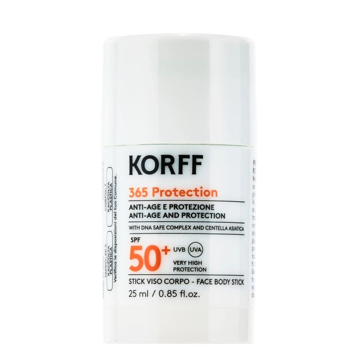 Korff 365 Protection Stick Viso e Corpo SPF50+ - Stick solare per zone sensibili, tatuaggi e cicatrici - 25 ml