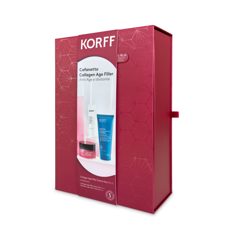 Korff Cofanetto di Natale 2024 Collagen Age Filler - Crema viso 50 ml + Siero 10 ml + Latte detergente All in One 100 ml Korff Cofanetto di Natale 2024 Collagen Age Filler - Crema viso 50 ml + Siero 10 ml + Latte detergente All in One 100 ml
