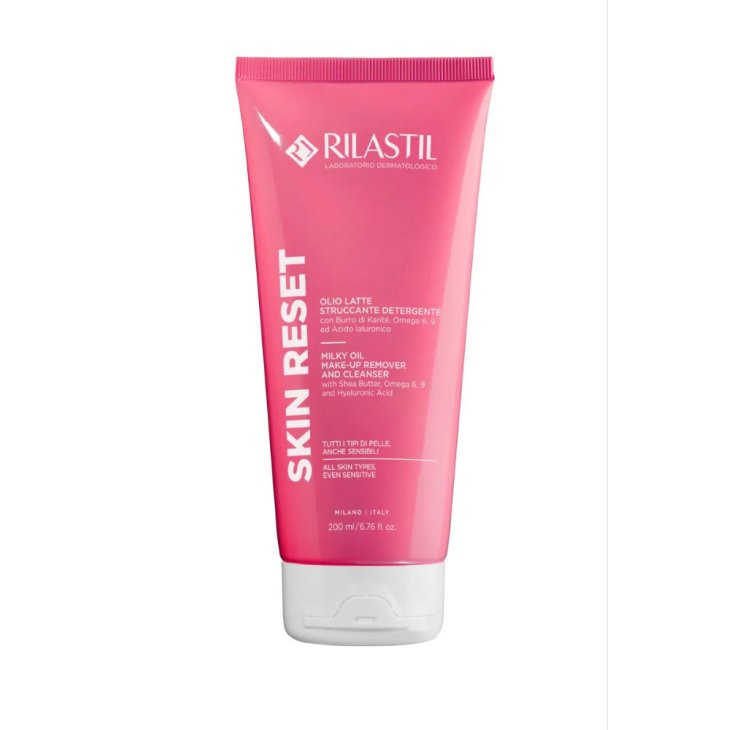 Rilastil Skin Reset Olio Latte Struccante Detergente - Rimuove trucco e impurità - 200 ml