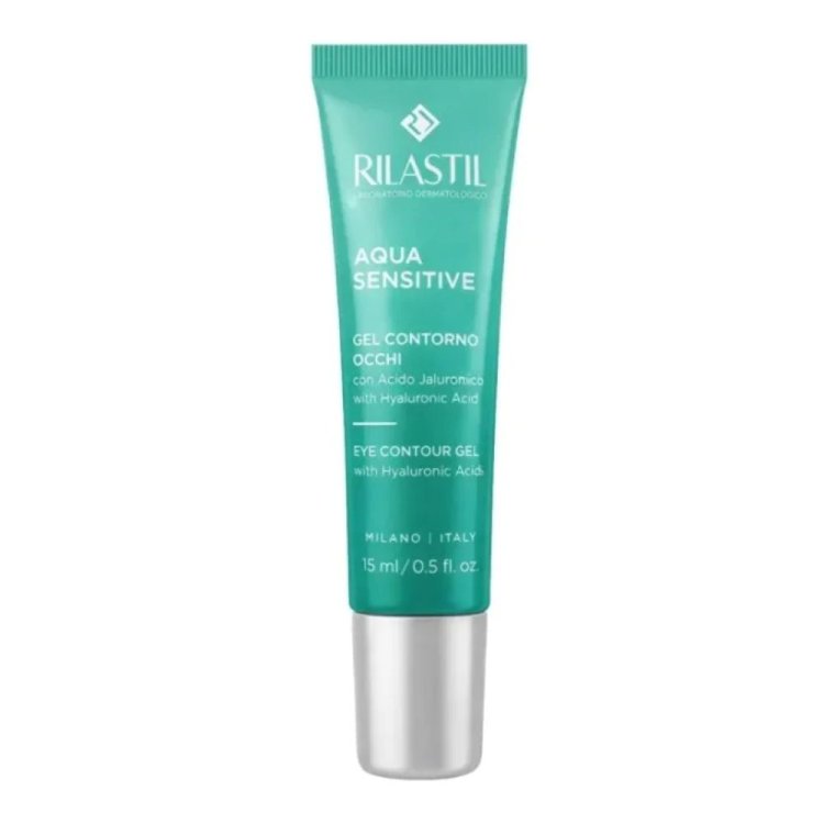 Rilastil Aqua Sensitive Gel contorno Occhi - Contorno occhi per borse ed occhiaie - 15 ml