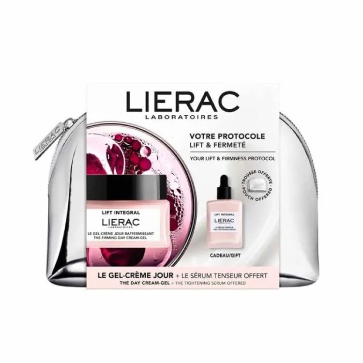 Lierac Trousse Lift Integral Protocollo Rassodante - Il gel crema giorno 50 ml + Il siero tensore 30 ml + Pochette