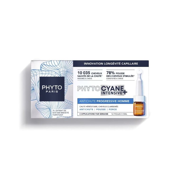 Phytocyane Intensive+ Trattamento Anticaduta Progressiva Uomo - Fiale per caduta capelli severa uomo - 12 fiale - 1 mese di trattamento