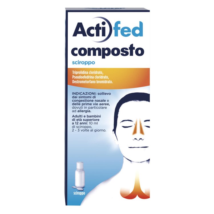 Actifed Composto Sciroppo - Trattamento della tosse e della congestione nasale - 100 ml