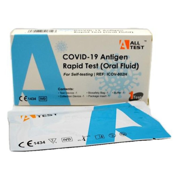 AllTest COVID-19 AG - Test Antigenico Rapido Salivare - Ricerca Antigene Coronavirus