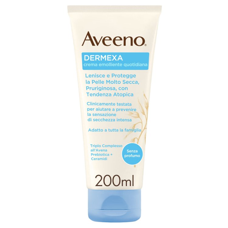 Aveeno Dermexa Crema Emolliente Quotidiana - Ideale per pelle secca a tendenza atopica - 200 ml