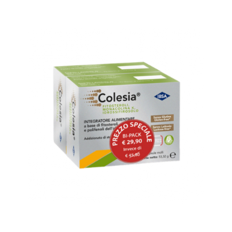 Colesia - Integratore Alimentare per il controllo del Colesterolo - Confezione Bipack 60 Capsule