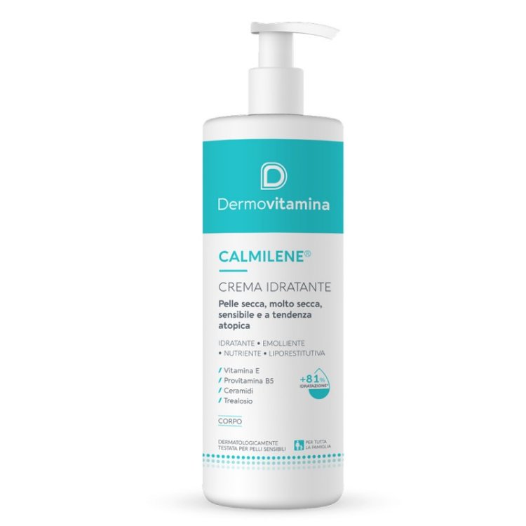 Dermovitamina Calmilene Crema Idratante - Crema nutriente per pelle secca e arrossata - 500 ml