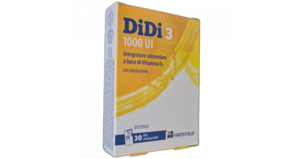 DiDi3 1000UI - Integratore a base di Vitamina D 3 - 30 film orodispersibili