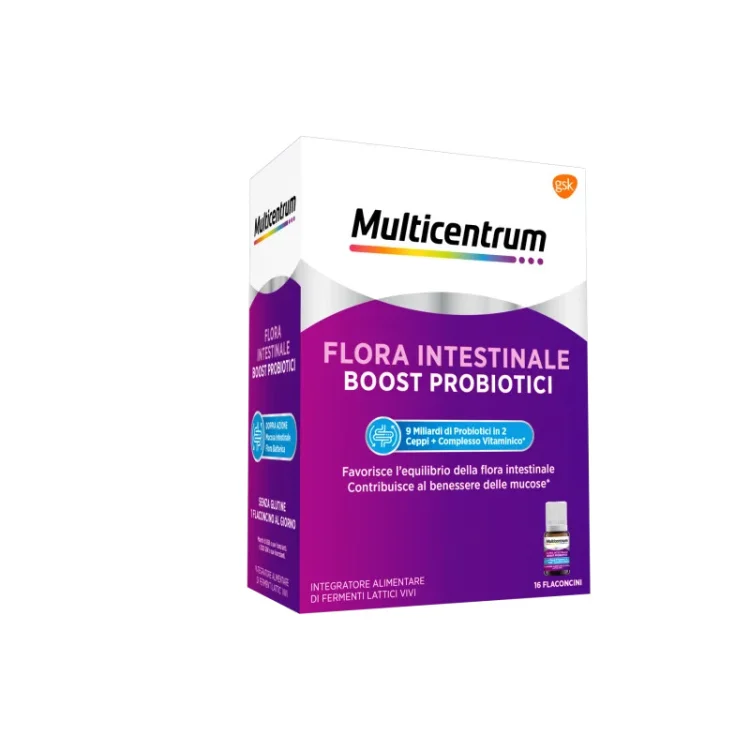 Multicentrum Duobiotico - Integratore per il benessere dell'intestino - 16 flaconcini