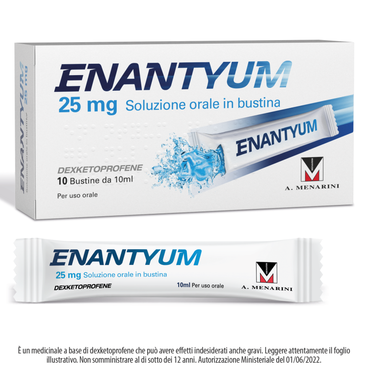 Enantyum Soluzione Orale - Adatto per dolori da lievi a moderati - 10 Bustine da 10 ml