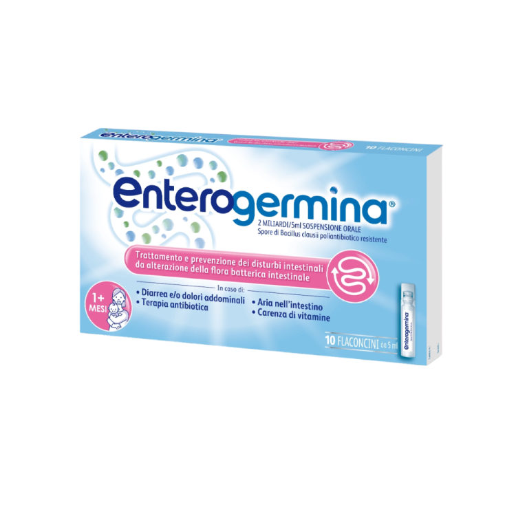 Enterogermina 2 Miliardi - Equilibrio della flora batterica intestinale - 10 flaconcini da 5 ml