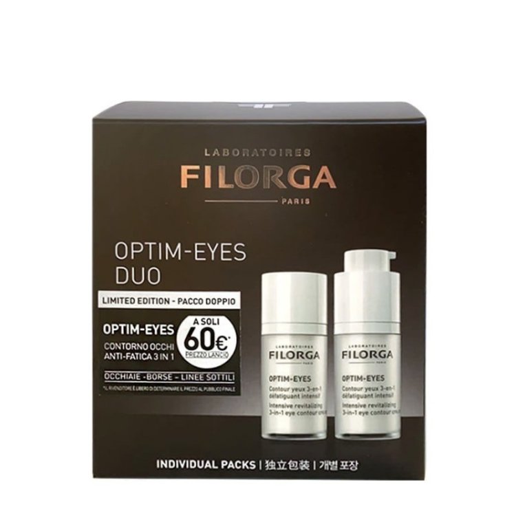 Filorga Duo Optim Eyes - Contorno occhi anti occhiaie e borse - 2 flaconi da 15 ml ciascuno