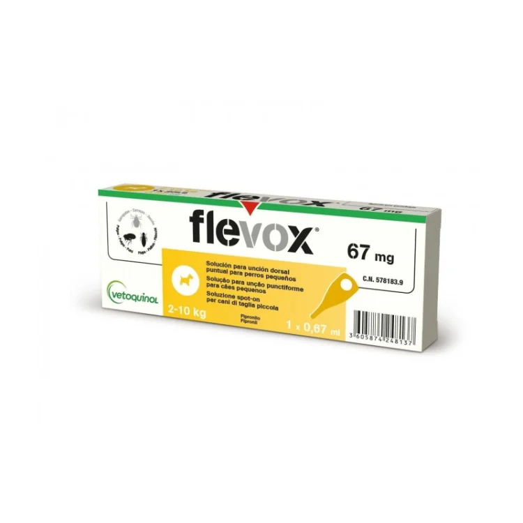 Flevox Spot-On Cani 1 Pipetta Antiparassitaria per Cani da 2 a 10 Kg