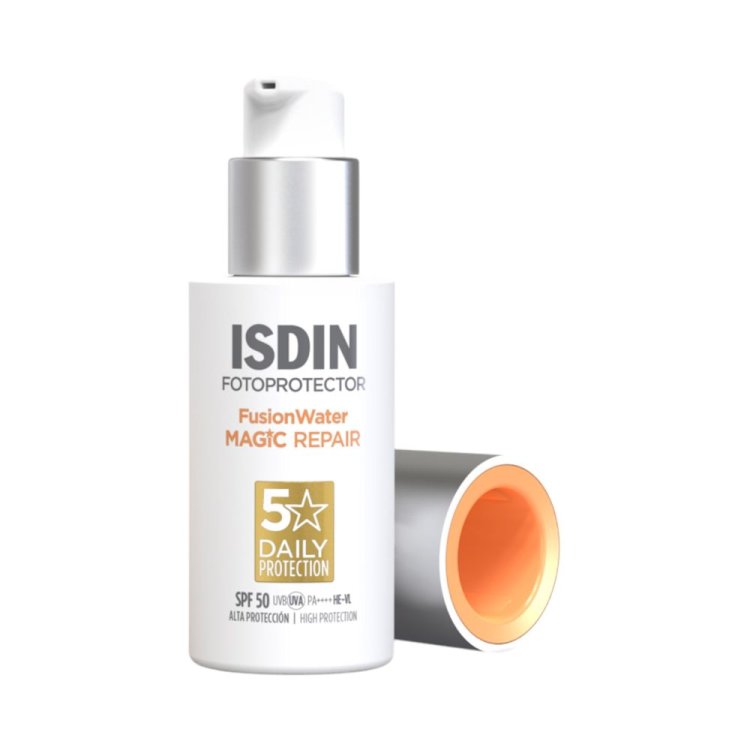 Isdin Fotoprotector Fusion Water Magic Repair SPF50 - Protezione solare viso ultra leggera - 50 ml