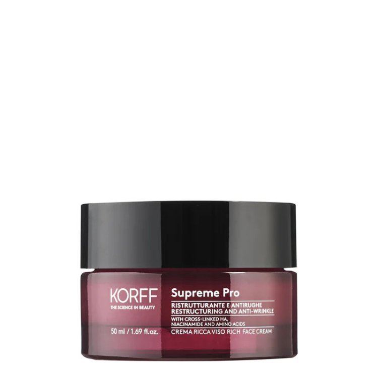 Korff Supreme Pro Crema Viso Ricca Antirughe - Crema viso rimpolpante per pelle secca - 50 mL
