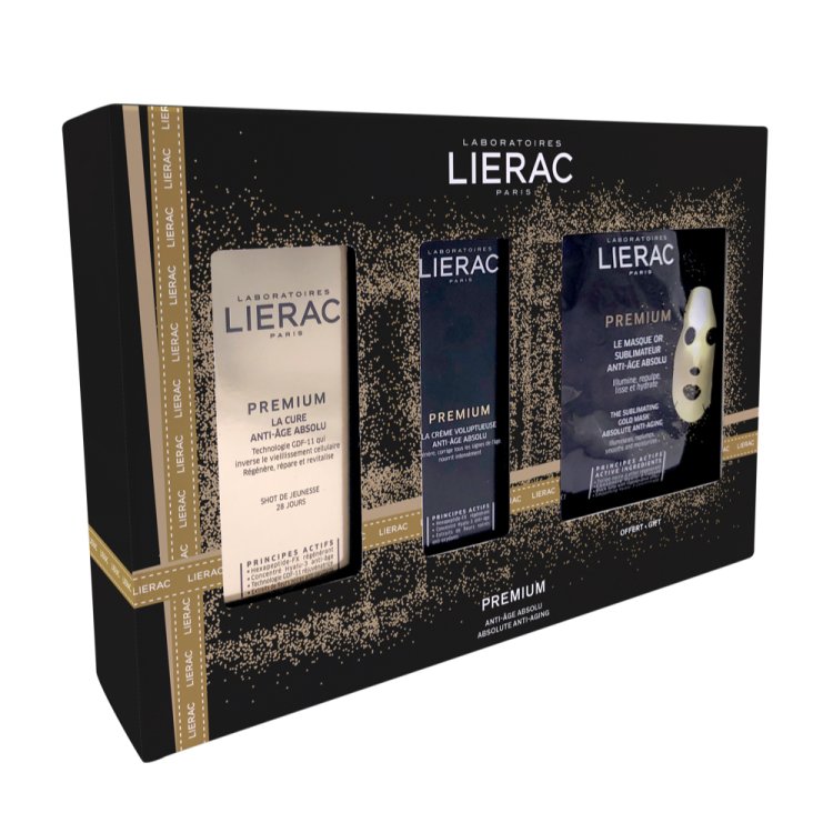 Lierac Cofanetto Premium La Cure - Shot di giovinezza 30 ml + Premium La Creme Voluptueuse 15 ml + Premium Maschera oro antietà