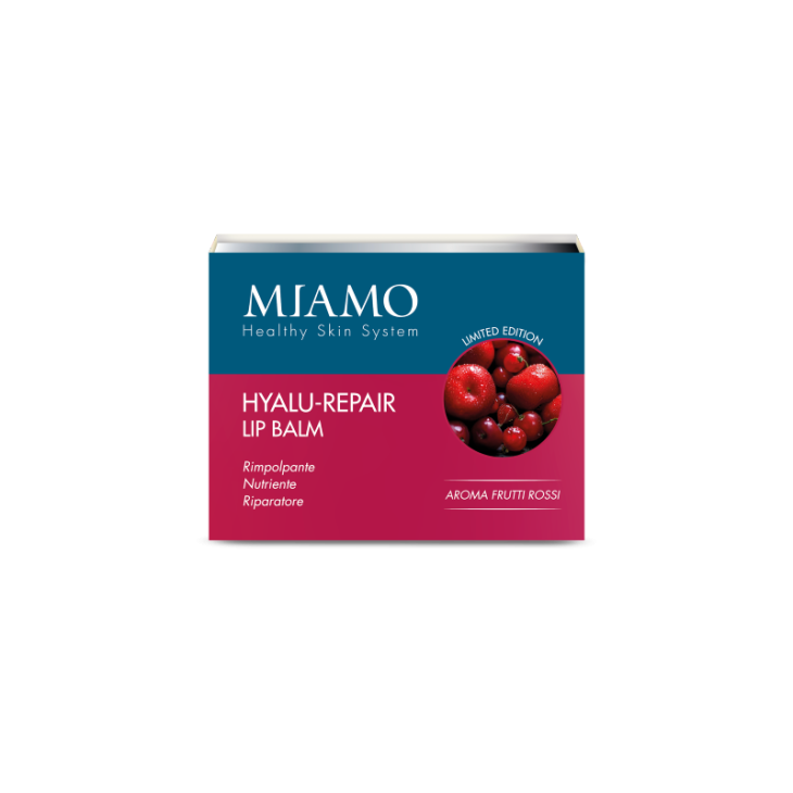 Miamo Hyalu Repair Lip Balm - Balsamo labbra rimpolpante e nutriente - Aroma frutti rossi - 15 ml - Limited Edition