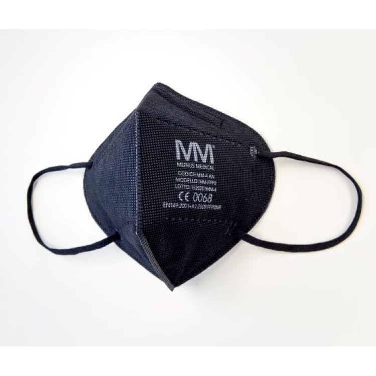 Mascherina FFP2 Nera Munus Medical - Dispositivo di protezione individuale DPI - 1 pezzo