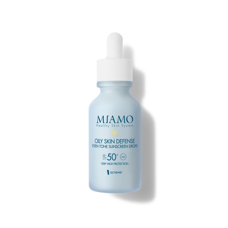 Miamo Oily Skin Defense Even Tone Sunscreen Drops SPF50+ - Siero viso opacizzante per pelle grassa e lucida - 30 ml