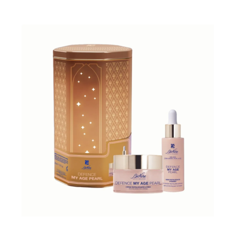 Bionike Cofanetto di Natale 2024 Defence My Age Pearl - Siero rivitalizzante 30 ml + crema giorno rivitalizzante 50 ml