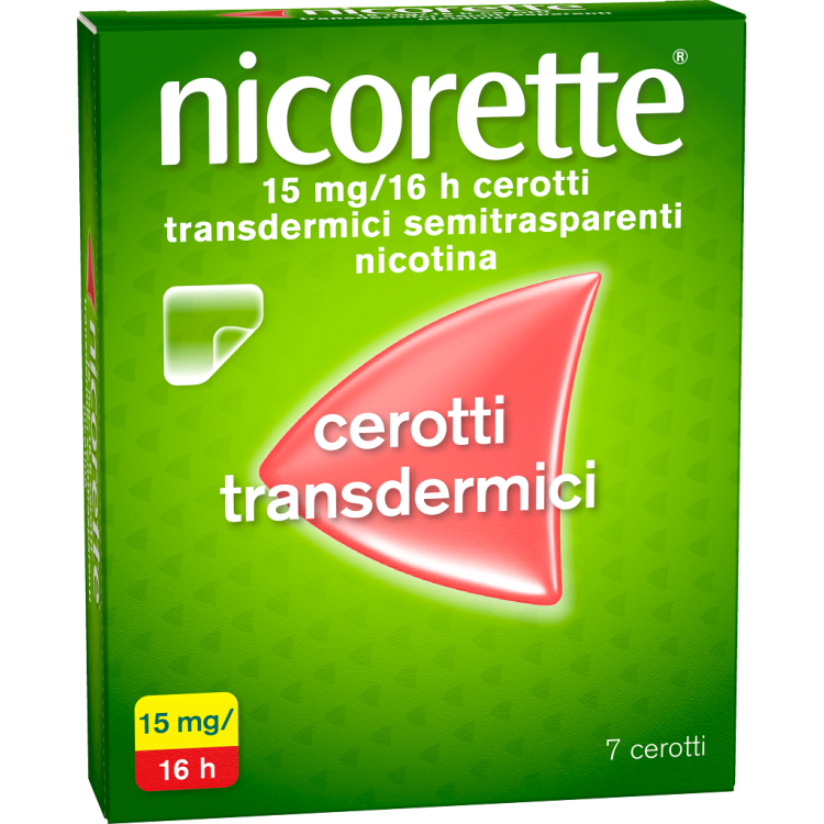Nicorette Cerotti Transdermici - Utili per smettere di fumare - 7 Cerotti 15 mg 