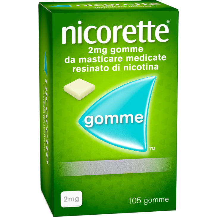 Nicorette Gomme da Masticare - Utili per smettere di fumare - Gusto Menta Forte - 105 pezzi 2 mg