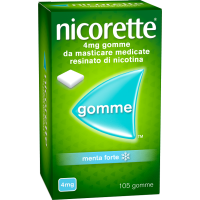 Nicorette Gomme da Masticare - Utili per smettere di fumare - Gusto Menta Forte - 105 gomme 4 mg