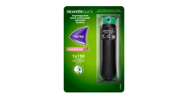 Nicorette Quick Spray Per Smettere di Fumare 1 Flacone da 150 dosi