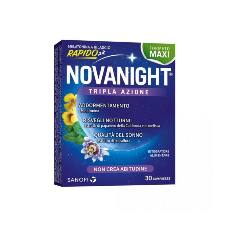 Novanight - Integratore alimentare per insonnia e disturbi del sonno - 30 compresse rilascio rapido