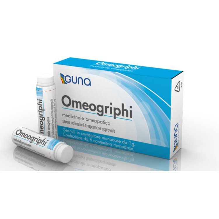 Omeogriphi - Medicinale omeopatico per la prevenzione ed il trattamento dell'influenza - 6 Tubi monodose di globuli da 1 g