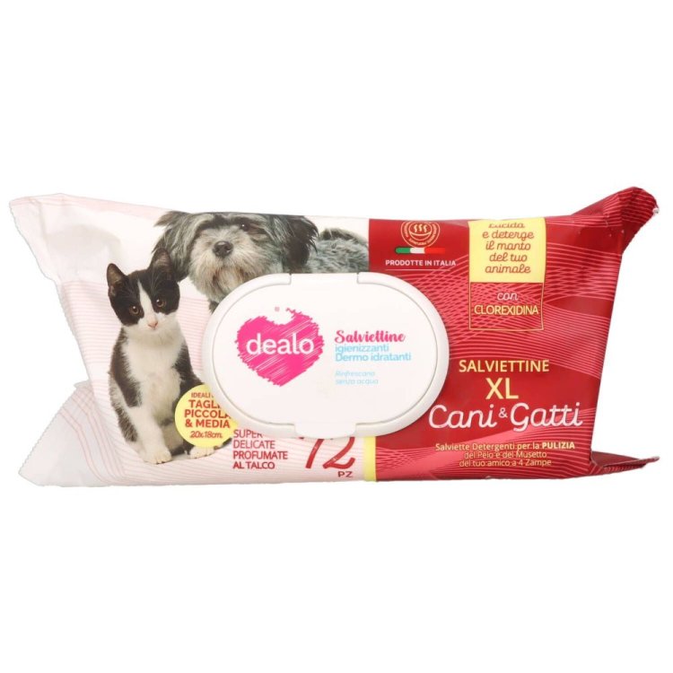 Dealo Salviettine Imbevute per Cani e Gatti XL 72 Pezzi Dealo Salviettine Imbevute per Cani e Gatti XL 72 Pezzi
