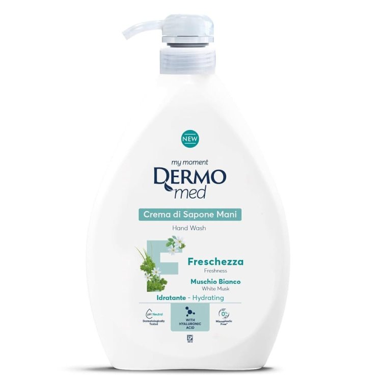 Dermomed Crema di Sapone Muschio Bianco per Idratazione 1000ml