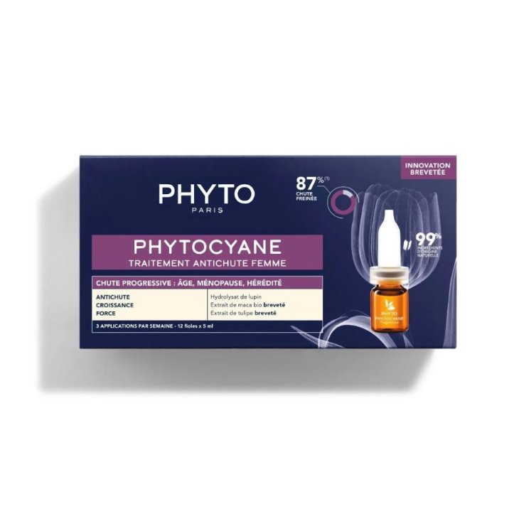 Phytocyane Fiale Anticaduta Donna - Trattamento caduta progressiva dei capelli - 12 fiale - 1 mese di trattamento