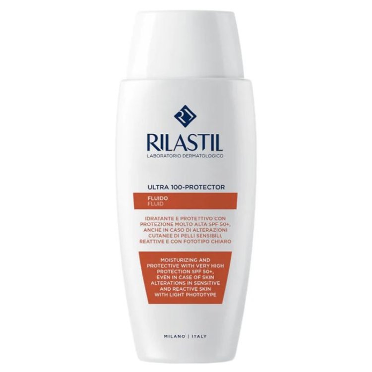 Rilastil Ultra Protector 100 Fluido - Protezione solare alta per pelli sensibili - 75 ml