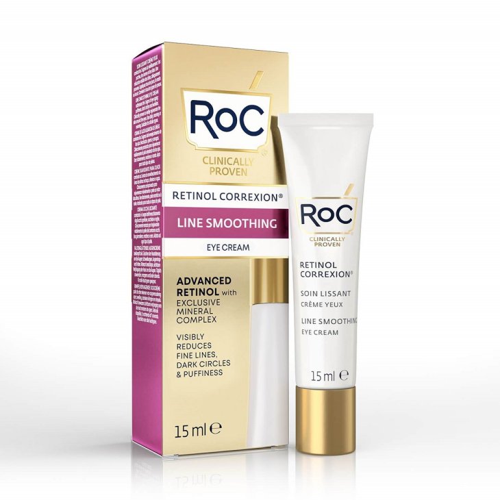 Roc Retinol Correxion Line Smoothing Crema Contorno Occhi - Contorno occhi per rughe e occhiaie - 15 ml