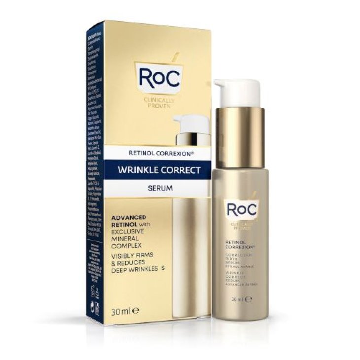 Roc Retinol Correxion Wrinkle Siero Rassodante - Siero antiage per rughe profonde - 30 ml