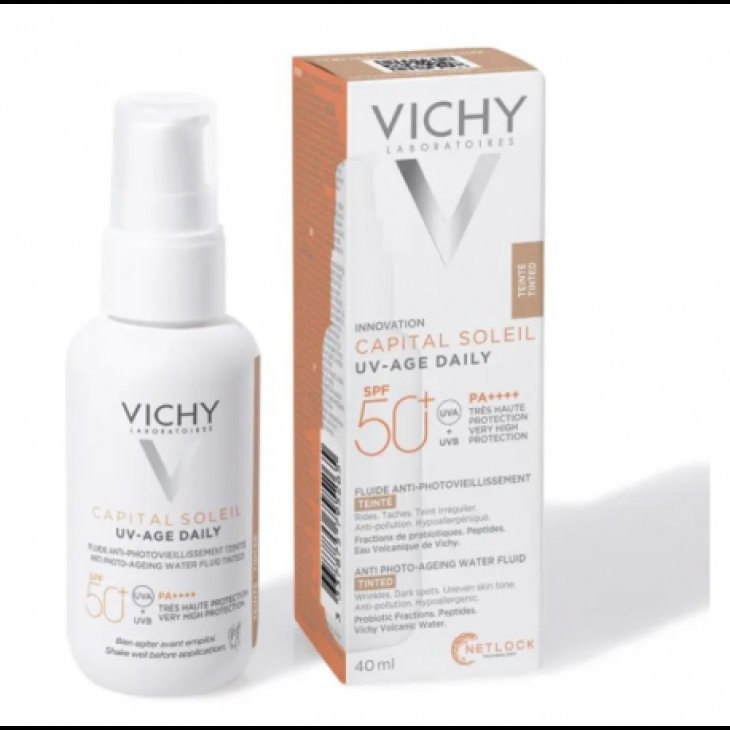Vichy Capital Uv-Age Colorata SPF50+ - Fluido visocolorato antietà con fattore di protezione solare - 40 ml Vichy Capital Uv-Age Colorata SPF50+ - Fluido visocolorato antietà con fattore di protezione solare - 40 ml