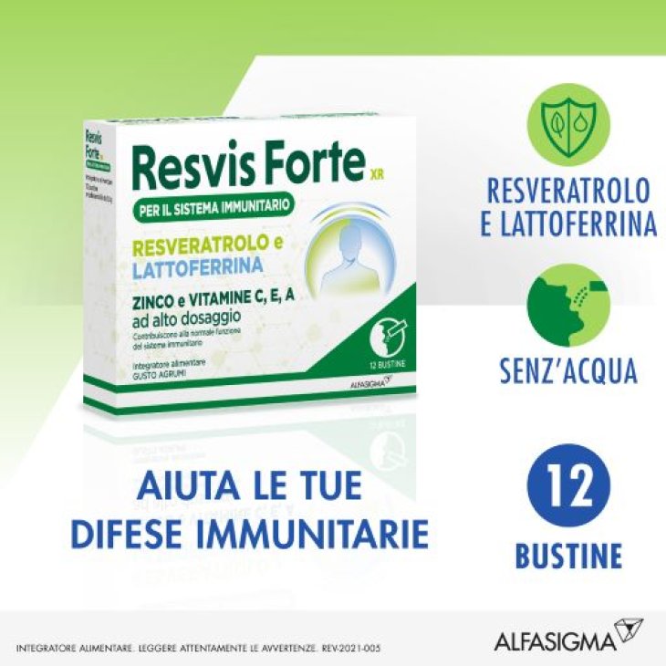 Resvis Forte XR - Integratore per supportare le difese immunitarie - 12 Bustine