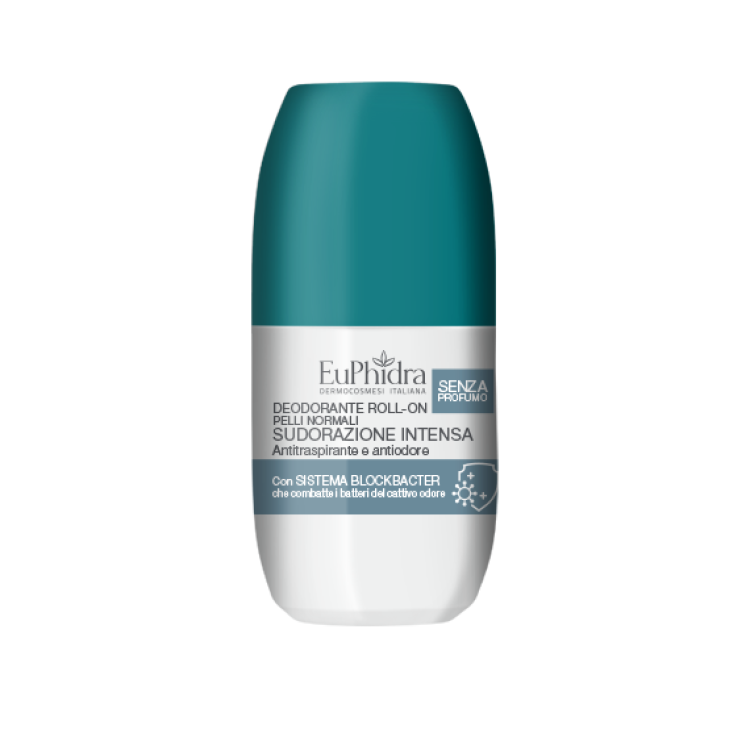 Euphidra Deodorante Roll-On Senza Profumo - Ideale contro la sudorazione intensa - 50 ml