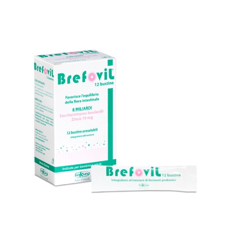 Brefovil - Integratore per l'equilibrio della flora batterica intestinale - 12 bustine orosolubili