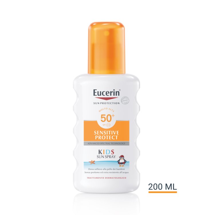 Eucerin Sun Spray Kids SPF50+ Resistente all'acqua - Protezione solare molto alta per bambini - 200 ml