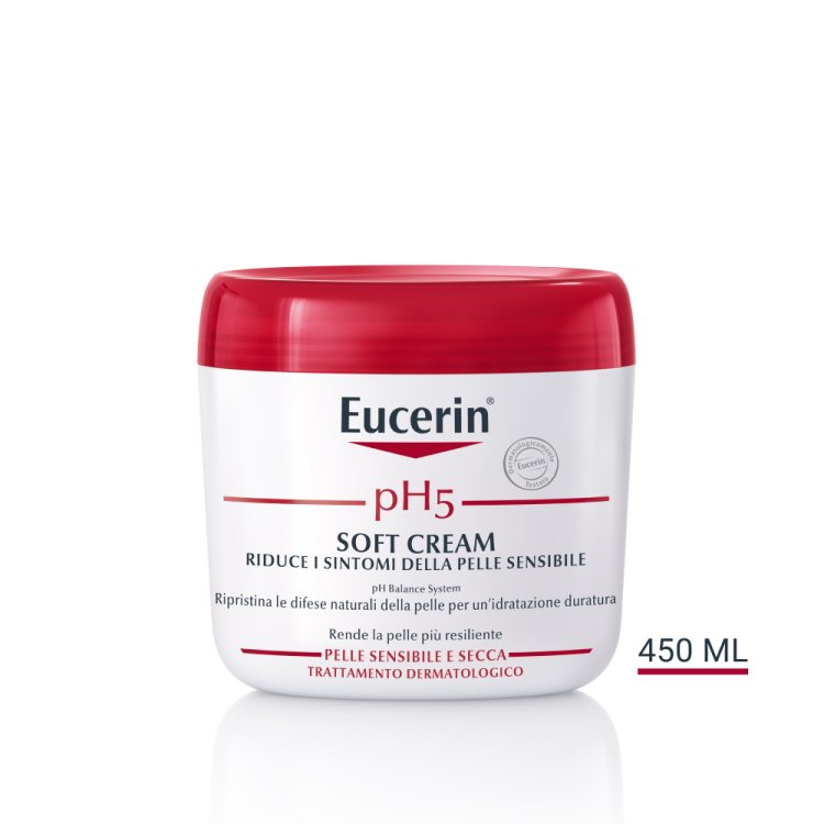 Eucerin pH5 Soft Cream - Crema idratante per pelle secca e sensibile - 450 ml