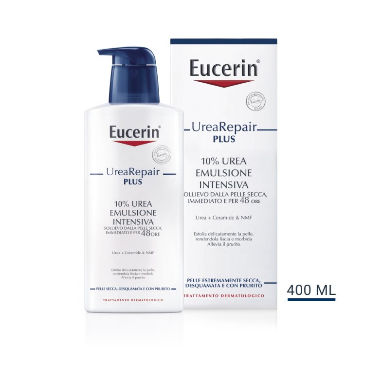 Eucerin UreaRepair Emulsione Intensiva con Urea al 10% - Crema per pelle estremamente secca, desquamata e con prurito - 400 ml 