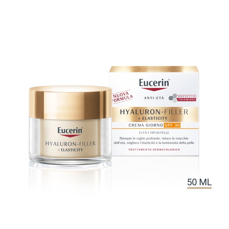 Eucerin Hyaluron Filler + Elasticity Crema Viso SPF30 - Crema viso da giorno antirughe - 50 ml
