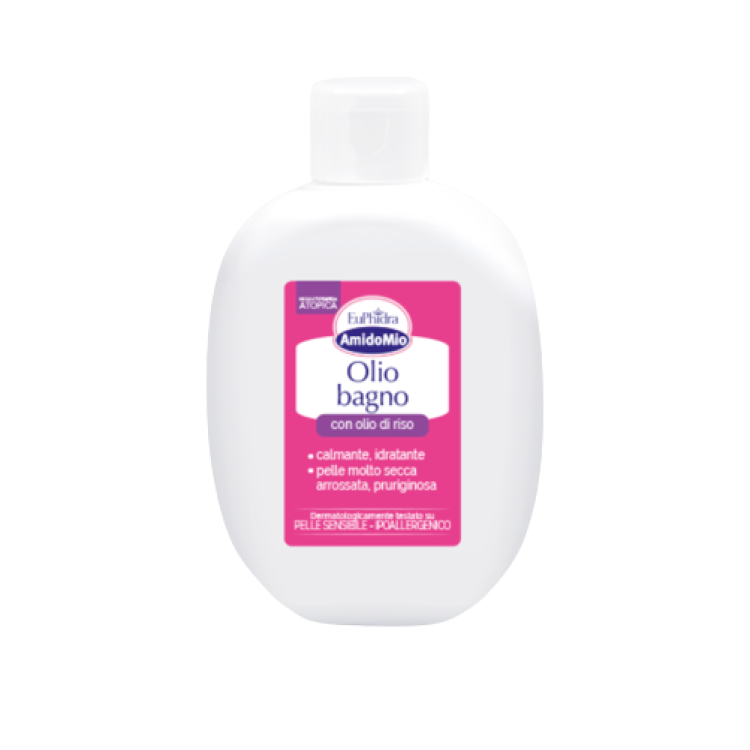 Euphidra Amido Mio Olio Bagno Detergente - Detergente lenitivo ed antirossore per pelle a tendenza atopica - 200 ml