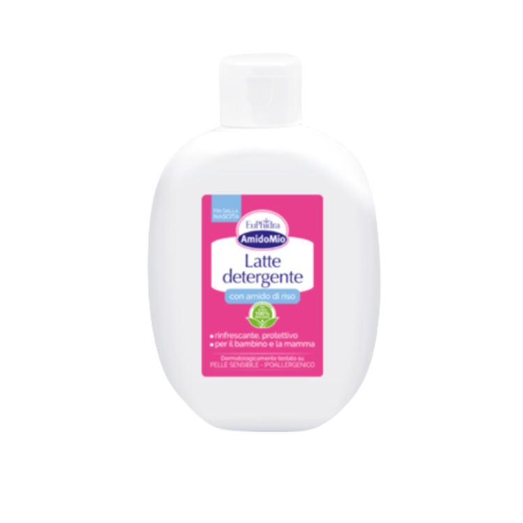 Euphidra Amido Mio Latte Detergente Senza Risciacquo - Detergente viso e corpo adatto per adulti e bambini - 200 ml