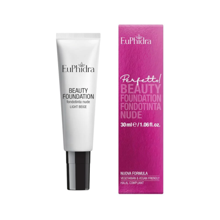 Euphidra Perfetto Beauty Fondotinta Nude - Idrata e uniforma le piccole imperfezioni del viso - Tonalità Light Beige - 30 ml