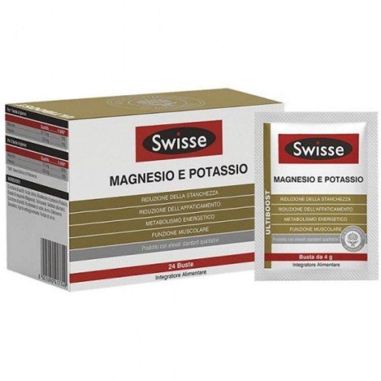Swisse Magnesio e Potasso - Integratore alimentare di vitamine e sali minerali - 24 buste