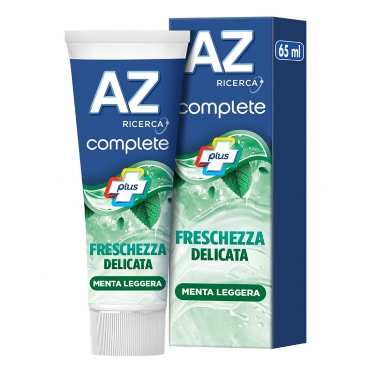 AZ Complete Plus Dentifricio Freschezza Delicata - Dentifricio sbiancante anticarie - Gusto menta leggera - 65 ml